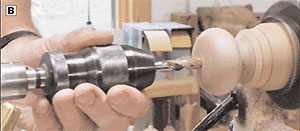 Drill a 3/8 inch hole in the globe