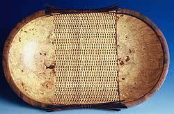 Plate with basket weave