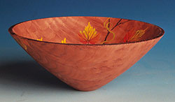 Maple Burl Bowl painted by Susan