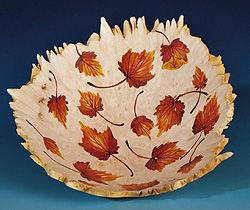 Inside Natural Edge Maple Burl Bowl 2'' x 5''