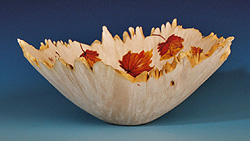 Outside Natural Edge Maple Burl Bowl 2'' x 5''