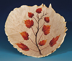 Inside Natural Edge Maple Burl Bowl 2-3/4'' x 5-14''
